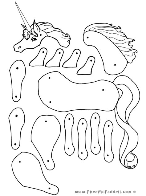 unicorn  avni unicorn coloring pages paper dolls paper puppets