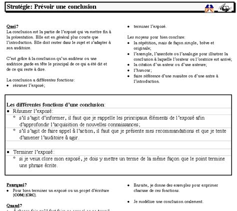 exemple de conclusion dun expose le meilleur exemple
