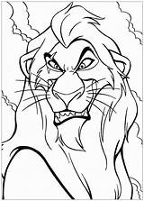 Lion King Scar Coloring Pages Disney Kids 1994 Animated Children Antagonist Feature Film Main Popular sketch template