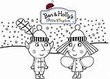 Coloring Ben Kingdom Little Holly Pages Hollys Winter Cute Kids sketch template