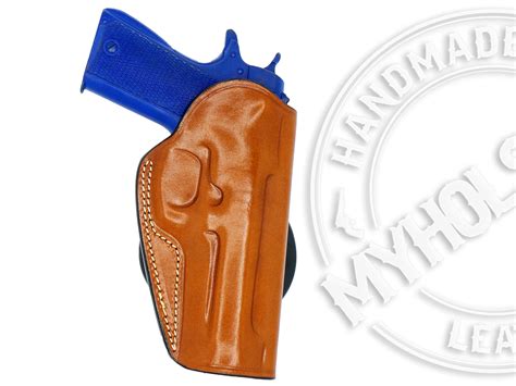 fn herstal fnx  tactical owb quick draw  hand leather paddle  myholster