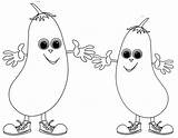 Eggplant Coloringpagesfortoddlers sketch template