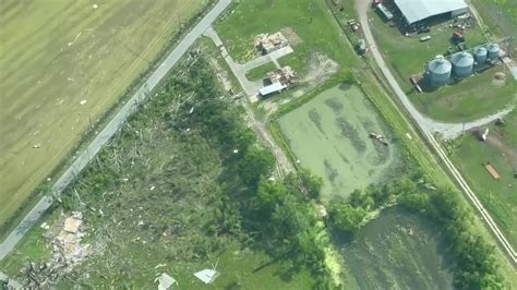 drone footage  damage  palmetto tornado courtesy layne herpin st landry parish government