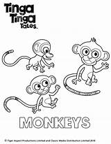 Tinga Monkey Monkeys sketch template