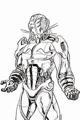 Coloring Ultron Pages Print Color sketch template