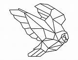 Owl Polygon Coloring Pages sketch template