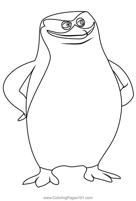 skipper coloring page  kids   penguins  madagascar