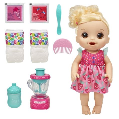 baby alive magical mixer baby doll strawberry shake blender accessories drinks wets eats