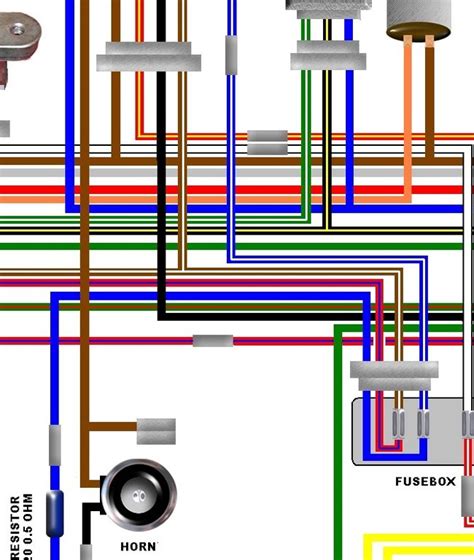 kawasaki kz  usa spec colour electrical wiring diagram