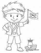 Coloring Pirate Kids Pages Everfreecoloring sketch template