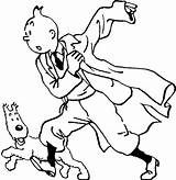 Tintin Coloring Pages Snowy Famous Adventures Getcolorings Print Getdrawings sketch template