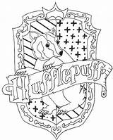 Potter Harry Hufflepuff Coloring Pages Thema Crest sketch template