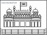 Fort Red Coloring Clipart Drawing Kids Redfort Printable Drawings Studyvillage Sketch Designlooter Template Site Credit Larger Clipground 72kb sketch template