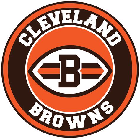 cleveland browns circle logo vinyl decal sticker  sizes sportz