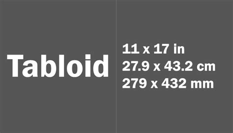 tabloid size  cm  paper sizes