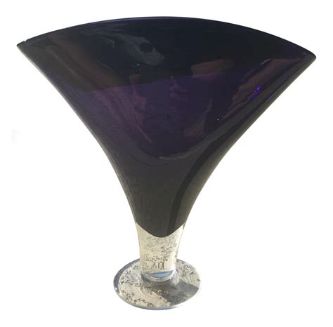 Vintage Blenko Purple Art Glass Vase