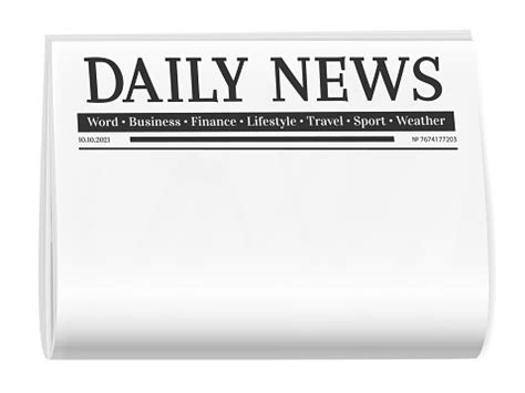 folded newspaper blank background  news page template stock