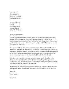 business partnership request letter  intent template