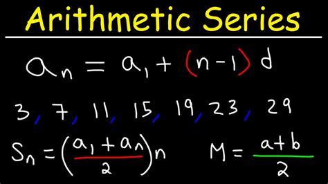 arithmetic sequences  arithmetic series basic introduction youtube