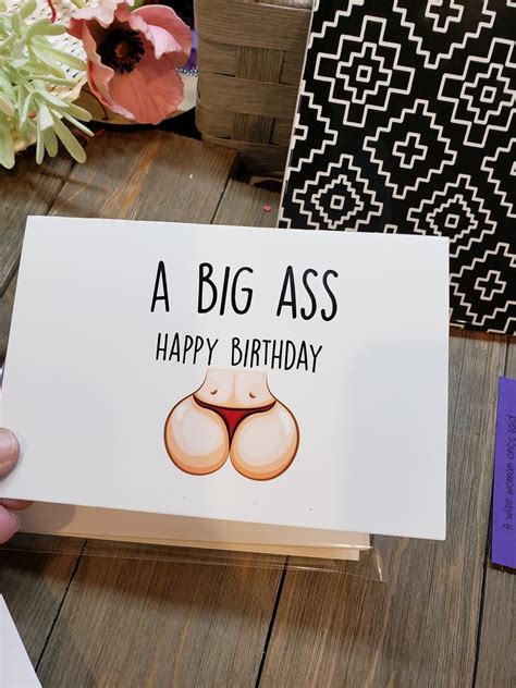 A Big Ass Happy Birthday Butt I Love You Birthday Card Etsy