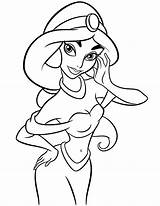Coloring Jasmine Pages Princess Disney Popular sketch template