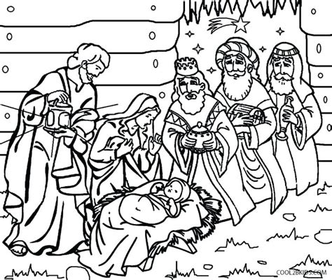 simple nativity scene coloring pages  getcoloringscom