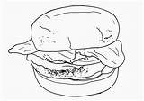 Cachorro Quente Hamburger Hamburguer Junk Batata Frita Popular Coloringhome Qdb sketch template
