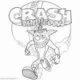 Crash Bandicoot Xcolorings Arrested sketch template