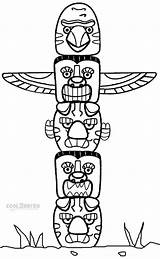 Totem Pole Coloring Pages Animals Clipart Cool2bkids Printable Native Kids American Animal Poles Alaska Template Templates Zoo Sheets Craft Printables sketch template