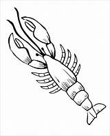 Lobster Coloring Printable Pages Colouring Trap Template Colour Coloringbay Visit Tattoo Tweet sketch template