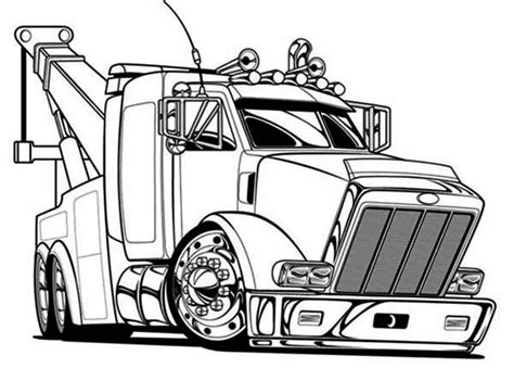 big tow semi truck coloring page netart truck dessin coloring pages