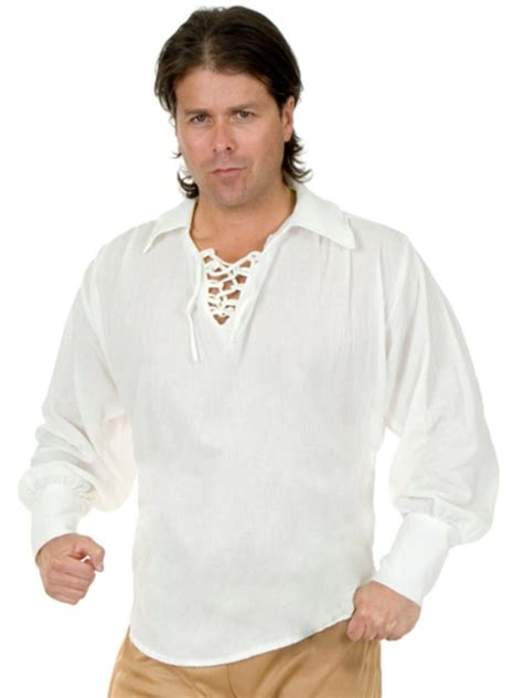 adult unisex pirate  colonial white lace  costume shirt walmartcom