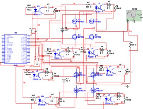 circuit simulated  multisim  scientific diagram