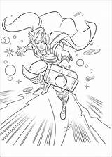 Thor Coloring Pages Kids sketch template