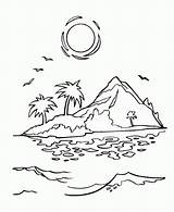 Sunset Krajobraz Morze Ilha Deserta Pirate Kolorowanka Druku Tudodesenhos Morski Coloriages 26t13 Djokovic Darko Coloringhome sketch template