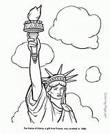 Liberty Statue Coloring Pages Printable Symbols States Cliparts Outline Monuments Kids Sheet Clipart American Book National Drawing July Patriotic Sketch sketch template