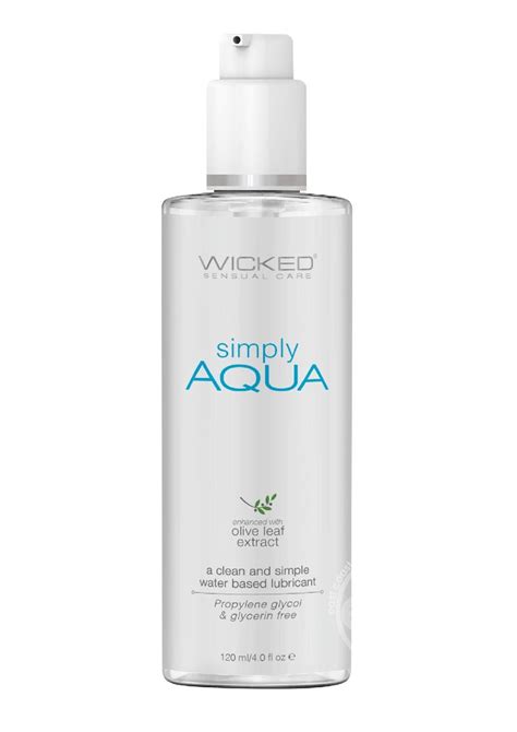 wicked simply aqua water based lubricant with olive leaf