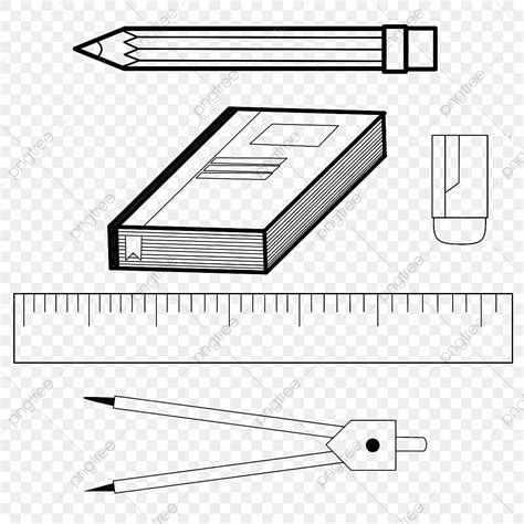 gambar sketsa pencatatan book pensil penghapus png  vektor