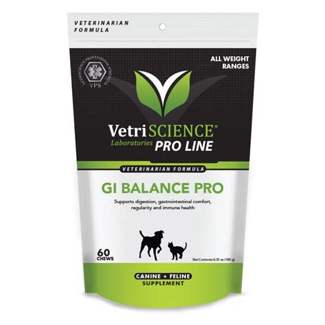vetriscience gi balance pro bite sized chews  cats  dogs