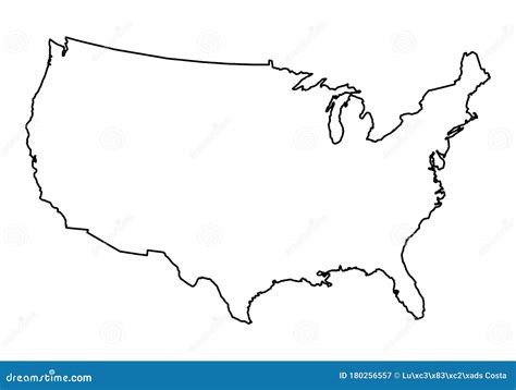 usa outline map stock illustration illustration  geography