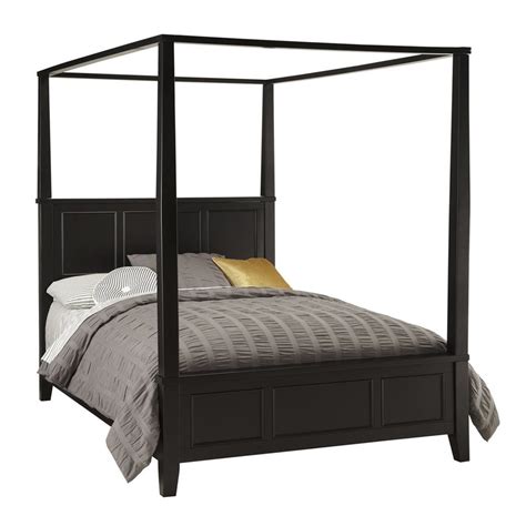 shop home styles bedford black king canopy bed  lowescom