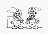 Coloring Mario Luigi Pages Kids Books sketch template