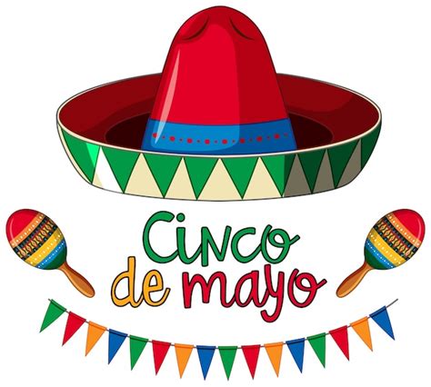 premium vector cinco de mayo card template  red hat  colorful