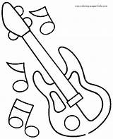 Guitar Coloring Electric Pages Getcolorings Printable sketch template