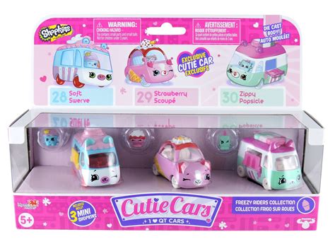 cutie cars shopkins  pack series  freezy riders collection