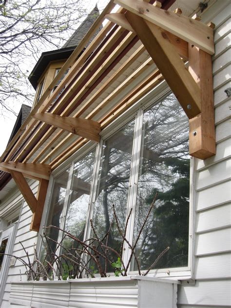 horizontal slat awning wood diy awning window