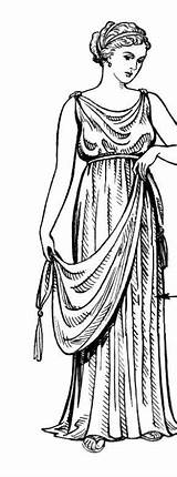 Doric Chiton Peplos Woman Tunic Crete Antiga Wore Roupa Escolha sketch template