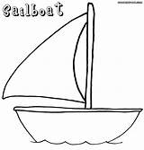 Boat Coloring Sailboat Pages Simple Print Preschool Template Sheet Pdf Templates Popular Coloringhome sketch template
