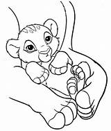 Coloring Baby Lion King Pages Simba Disney Kids Cub Colouring Arms His Mother Print Cubs Template Clipart Nala Movie Fun sketch template