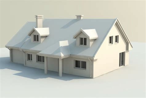 create  color simple  house model  architectica